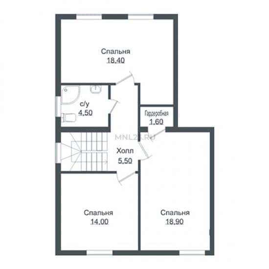 Планировка: Дом 141.4 м² в Краснодаре в КП Германия, этаж 2