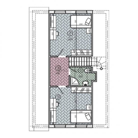 Планировка: Дом 121 м² в Краснодаре в КП Скандинавия, этаж 2