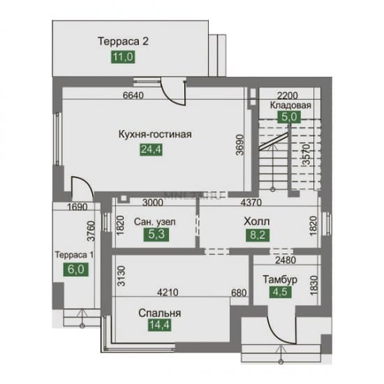 Планировка: Дом 161.9 м² в Краснодаре в КП Leto, этаж 1