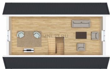 Планировка: Дом 115 м² в Краснодаре в КК Третьяковский, этаж 2