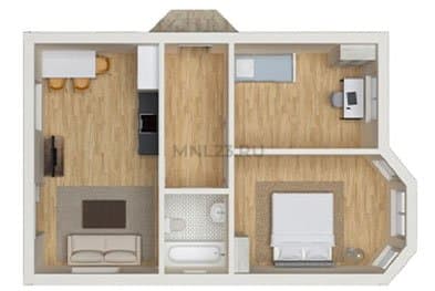 Планировка: Дом 120 м² в Краснодаре в КК Третьяковский, этаж 1