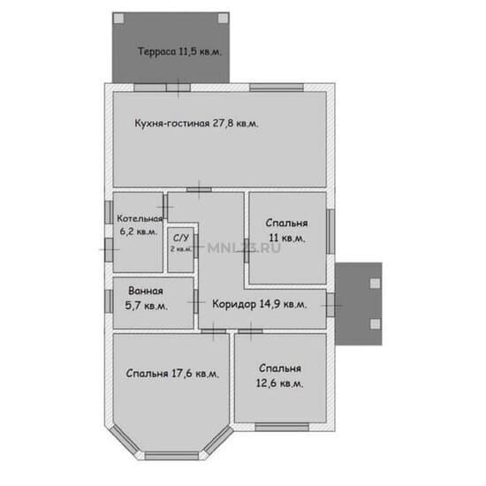 Планировка: Дом 115 м2 в Краснодаре