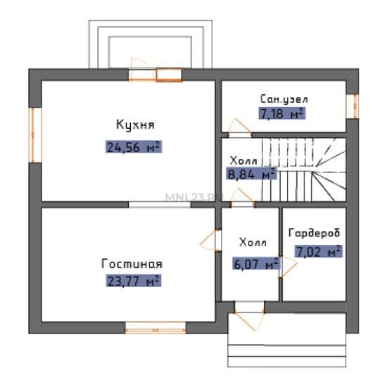 Планировка: Дом 150 м² в Краснодаре в КП Астра, этаж 1
