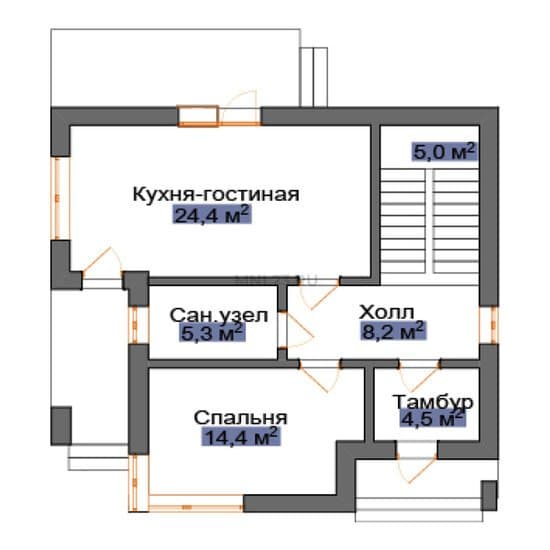 Планировка: Дом 162 м² в Краснодаре в КП Астра, этаж 1