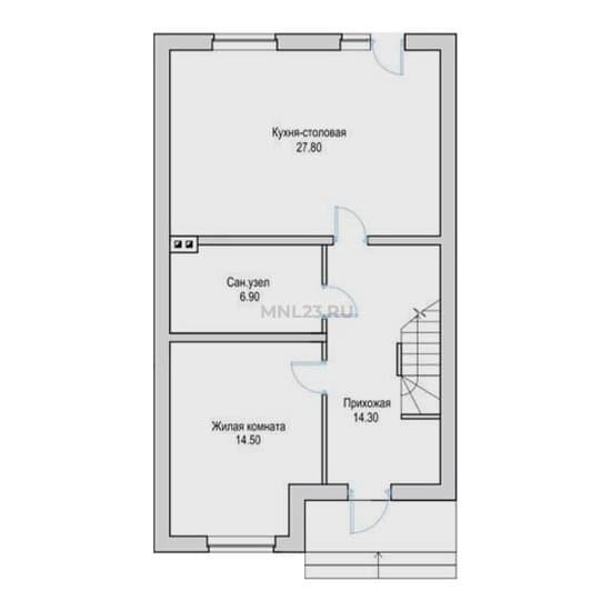 Планировка: Дом 165 м² в Краснодаре в п. Березовый, этаж 1