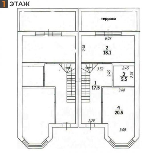 Планировка: Дом 120 м² тип А в Краснодаре в КП Виктория Престиж, этаж 1