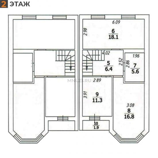 Планировка: Дом 130 м² в Краснодаре в КП Виктория, этаж 2