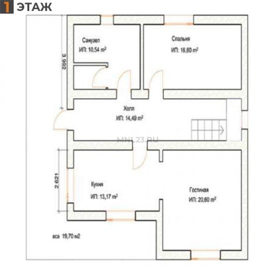 Планировка: Дом 156 м² в Краснодаре в КП Виктория Престиж, этаж 1