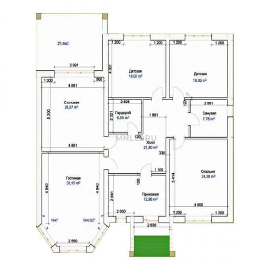 Планировка: Дом 165 м² в Краснодаре в КП Виктория Престиж