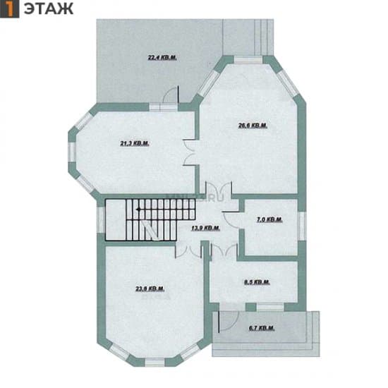 Планировка: Дом 200 м² в Краснодаре в КП Адмиралтейский, этаж 1