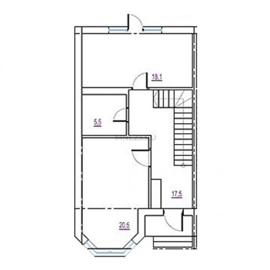 Планировка: Дуплекс 120 м² в Краснодаре в КП Вилла Роз, этаж 1