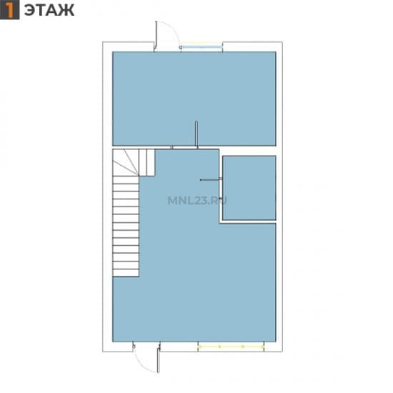 Планировка: Танхаус 120 м² в Краснодаре в КП Вилла Роз, этаж 1