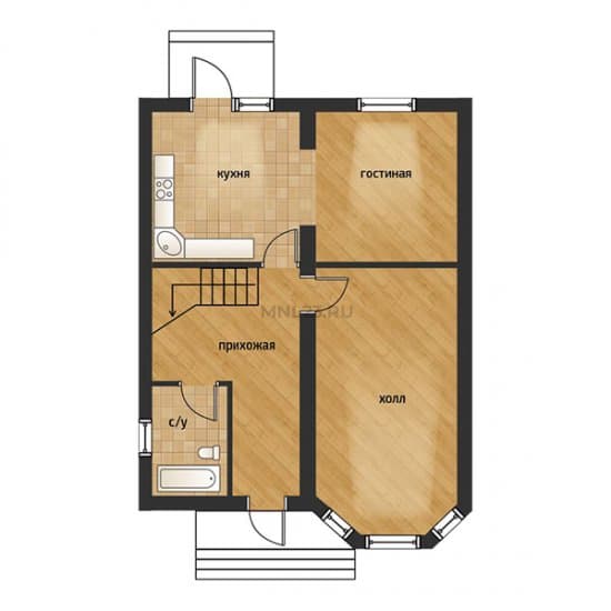 Планировка: Дом 158 м² в Краснодаре в КП Южная столица, этаж 1