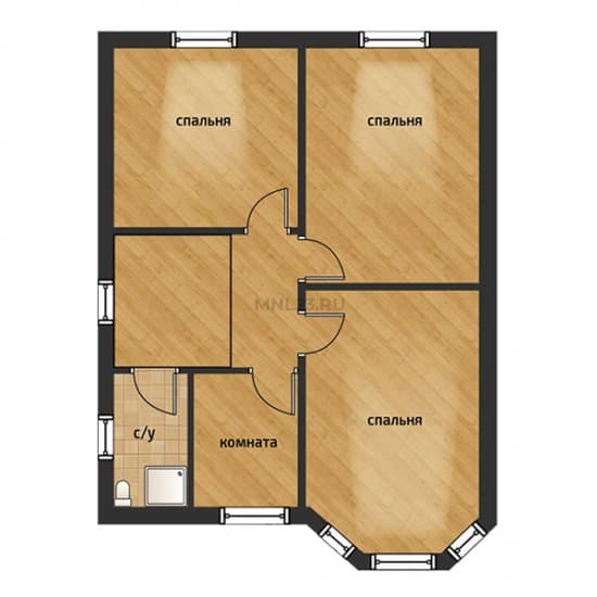 Планировка: Дом 158 м² в Краснодаре в КП Южная столица, этаж 2