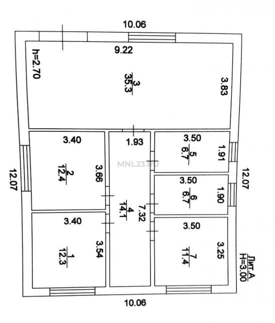 Планировка: Дом 121 м² в Краснодаре в КП Знаменский