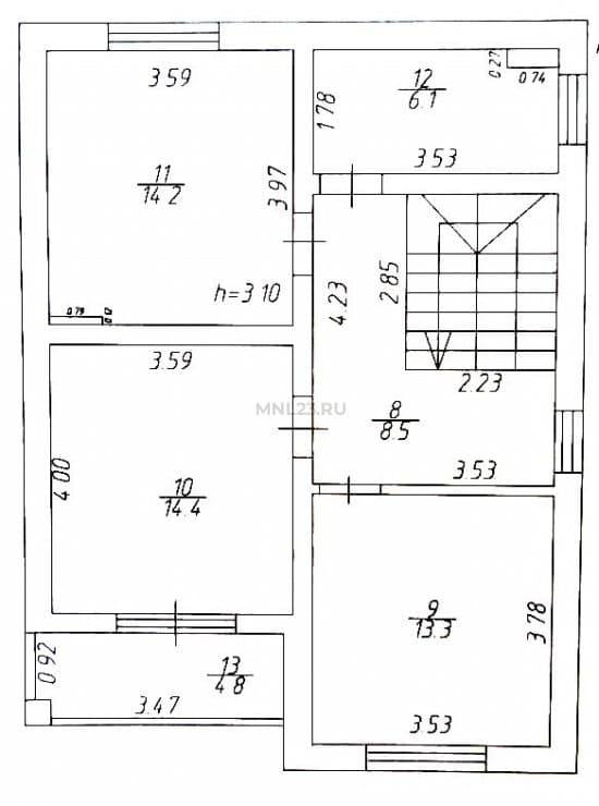 Планировка: Дом 130 м² в Краснодаре в КП Красный, этаж 2
