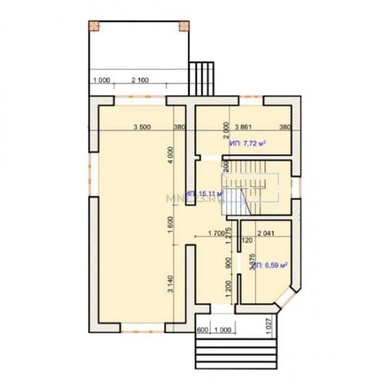 Планировка: Дом 120 м² в Краснодаре в КП Зеленая роща, этаж 1