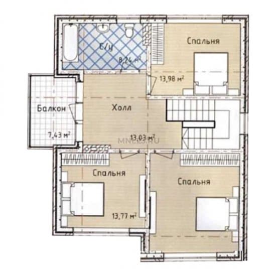 Планировка: Дом 180 м² в Краснодаре в КП Зеленая роща, этаж 2