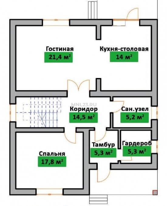 Планировка: Дом 167 м² в Краснодаре в КП Приморский, этаж 1