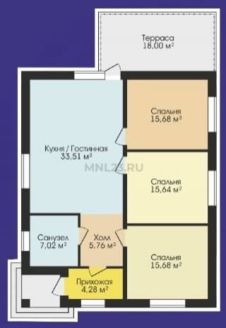 Планировка: Дом 120 м² в Краснодаре в КП Черноморский
