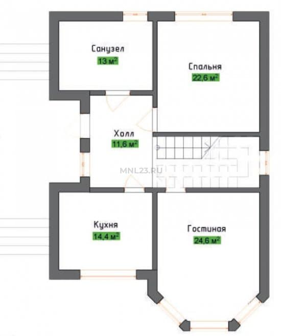 Планировка: Дом 150 м² в Краснодаре в КП Зеленая роща, этаж 1