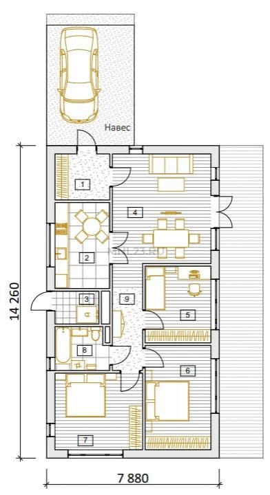 Планировка: КП Siberium 90 м