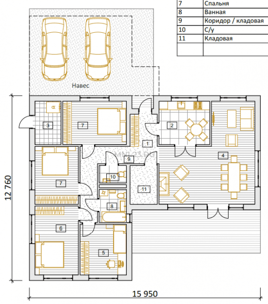 Планировка: КП Siberium 130 м