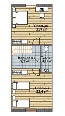 Планировка: Дом 90 м² (2) в Краснодаре в КП Левый берег, этаж 2
