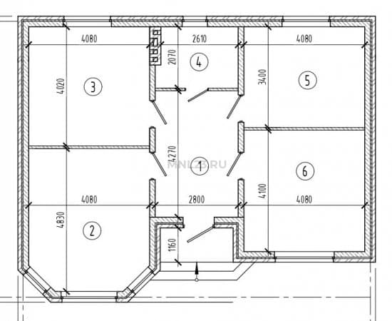 Планировка: Дом 83.4 м² в Краснодаре в КП Знаменский