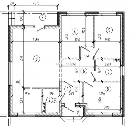 Планировка: Дом 88.5 м² в Краснодаре в КП Знаменский