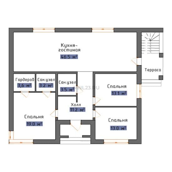Планировка: Дом 121 м² в Краснодаре в КП Астра