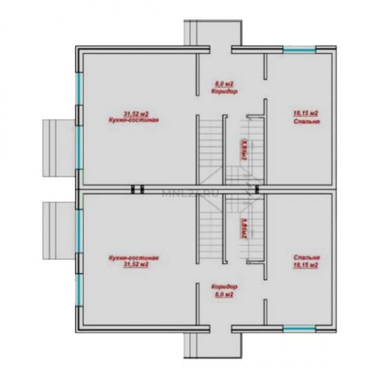 Планировка: Дуплекс 130 м² в Краснодаре в КП Кападокия, этаж 1