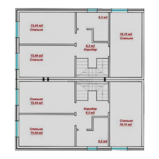 Планировка: Дуплекс 130 м² в Краснодаре в КП Кападокия, этаж 2