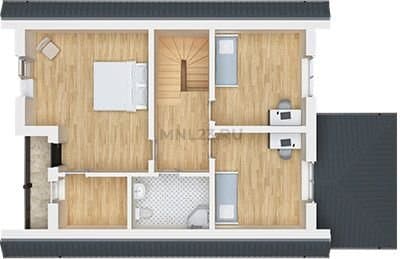 Планировка: Дом 130 м² в Краснодаре в КП На Командорской, этаж 2