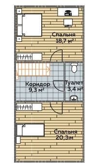 Планировка: Дом 90 м² в Краснодаре в КП Левый берег, этаж 2