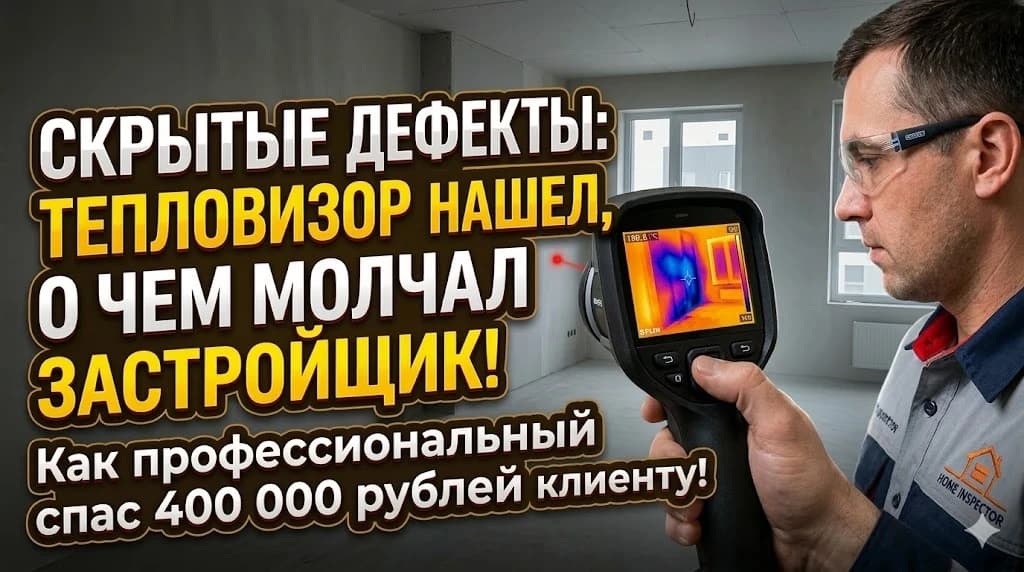 Архивная обложка публикации о приёмке квартиры с тепловизором в Дзене Сергея Белоусова